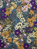 Autumn Flowers Cotton Lawn - Purple