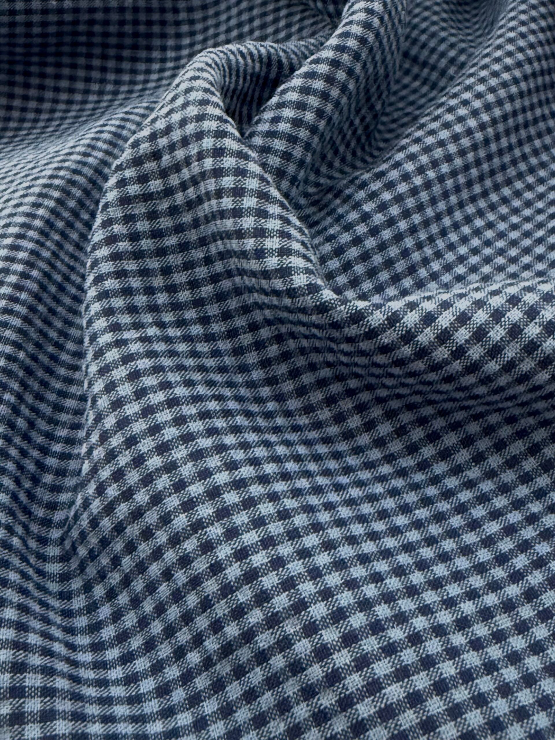 Gingham Seersucker - Blue