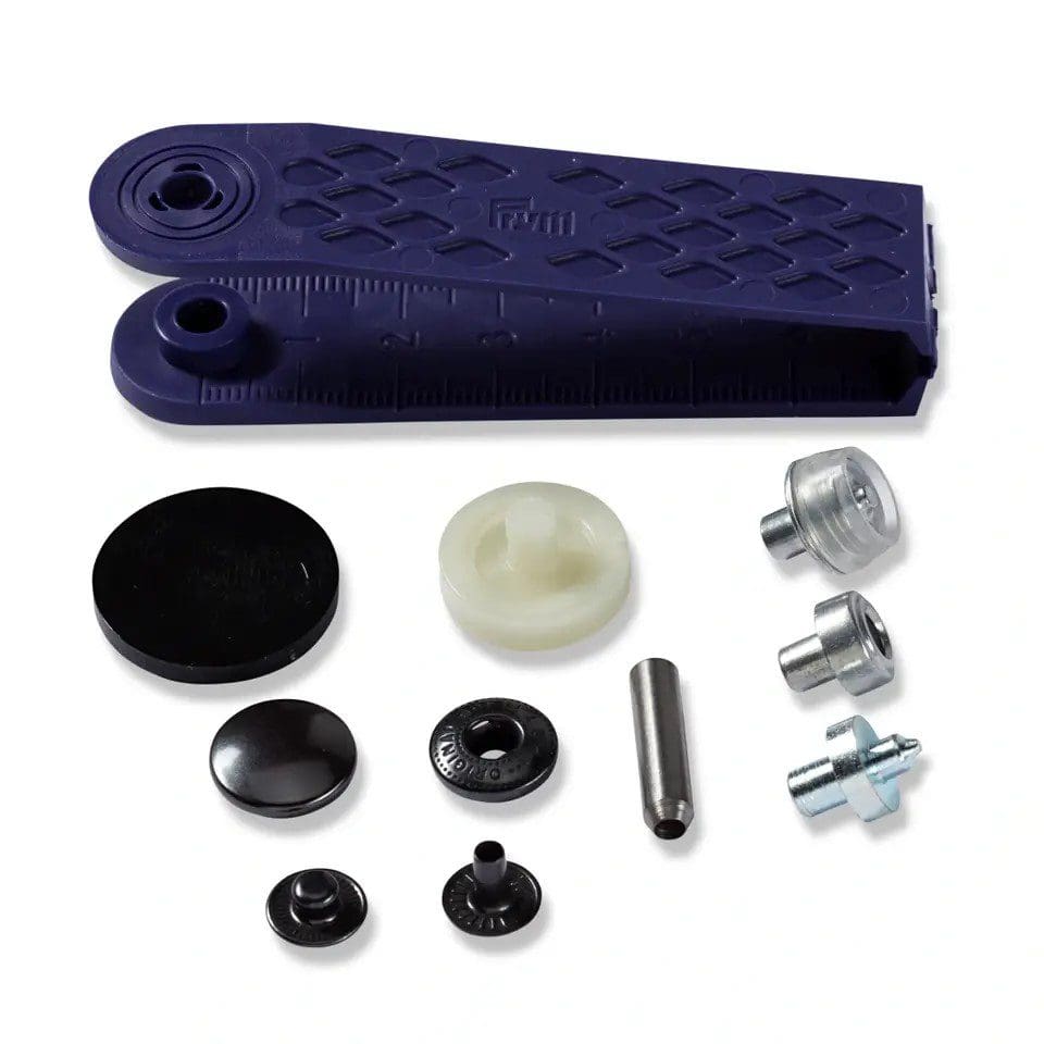 Prym 390302 Anorak Press Fasteners Black 15 mm
