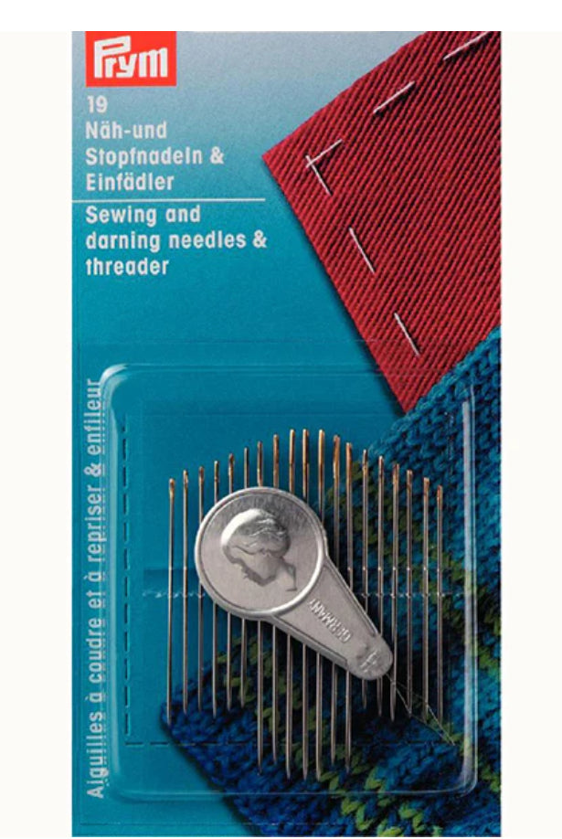 Prym 128152 19 Hand Sewing And Darning Needles & Threader