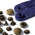 Prym 390299 Anorak Press Fasteners Antique Brass 15 mm