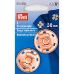 Prym 341802 Rose Gold Snap Fasteners 30mm
