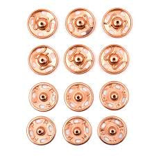 Prym 341800 Rose Gold Snap Fasteners 15mm