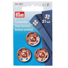 Prym 341801 Rose Gold Snap Fasteners 21mm