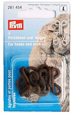 Prym 261454 Brown Fur Hooks And Eyes