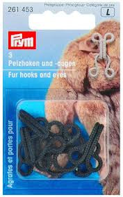 Prym 261453 Black Fur Hooks And Eyes