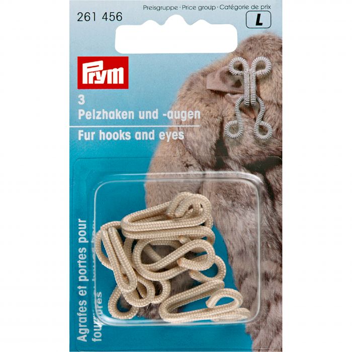 Prym 261456 Beige Fur Hooks And Eyes