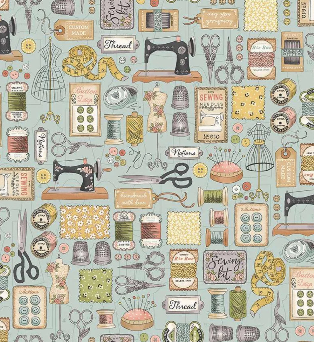 Atelier - Couture Blue 131B By Makower UK