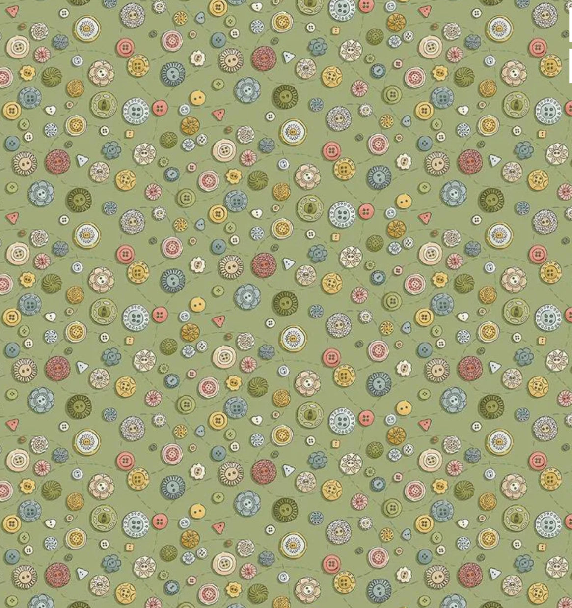 Atelier -Buttons Green 134G By Makower UK