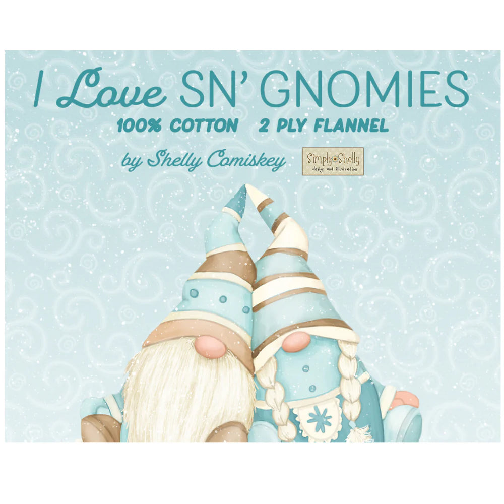 I Love Sn'Gnomies HGF9638 - Cotton Flannel by Shelly Comiskey for Henry Glass and Co