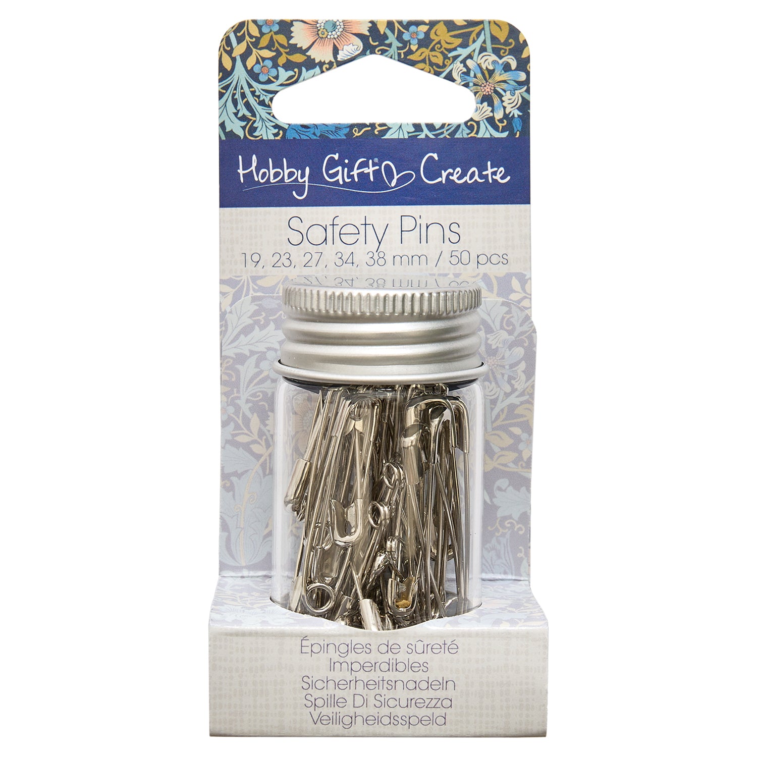Safety Pins x50 Assorted - Arts And Crafts By Hobby Gift Create