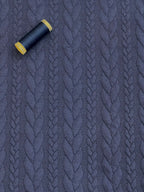 Navy Blue Cable Knit