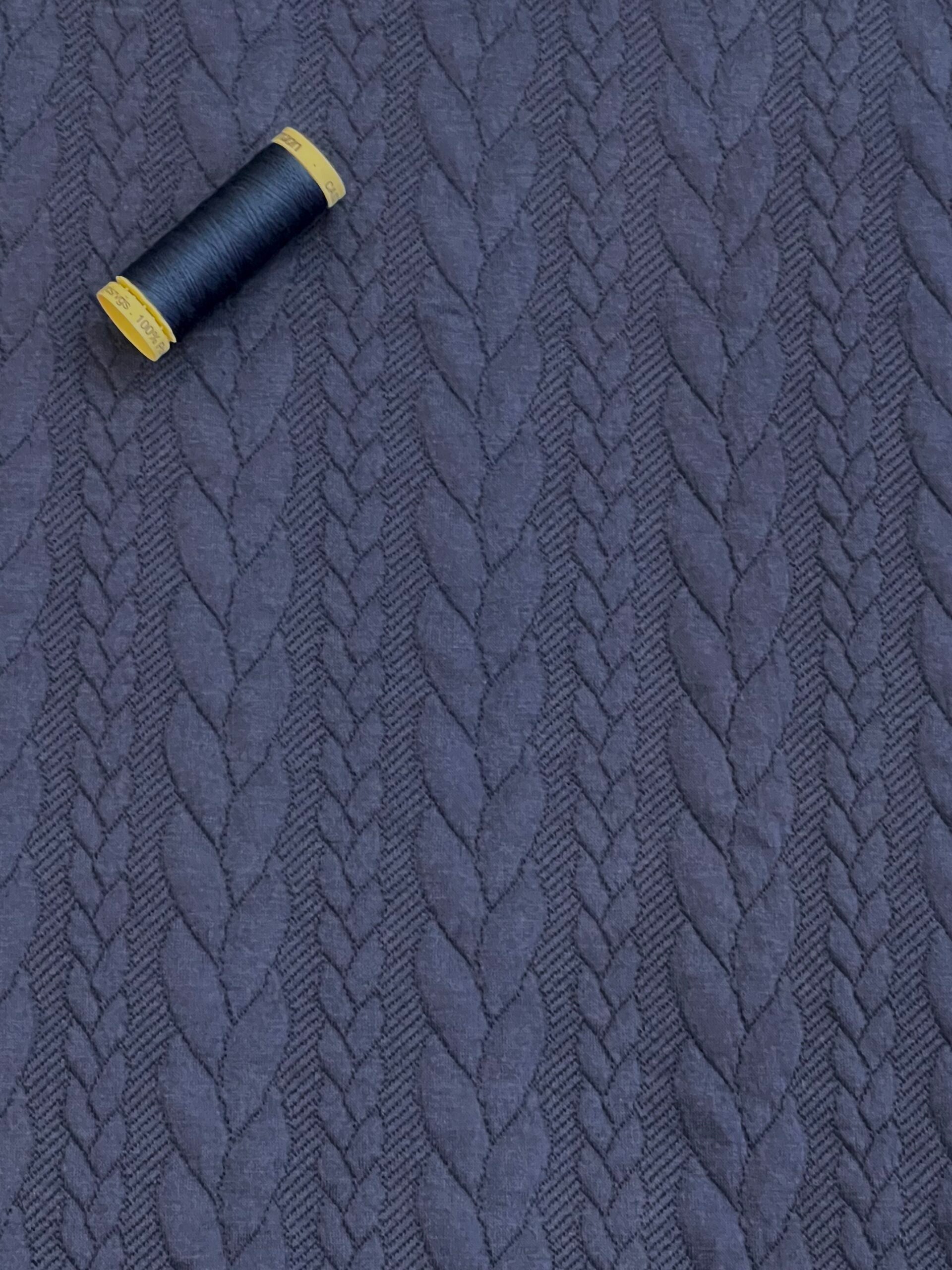 Navy Blue Cable Knit