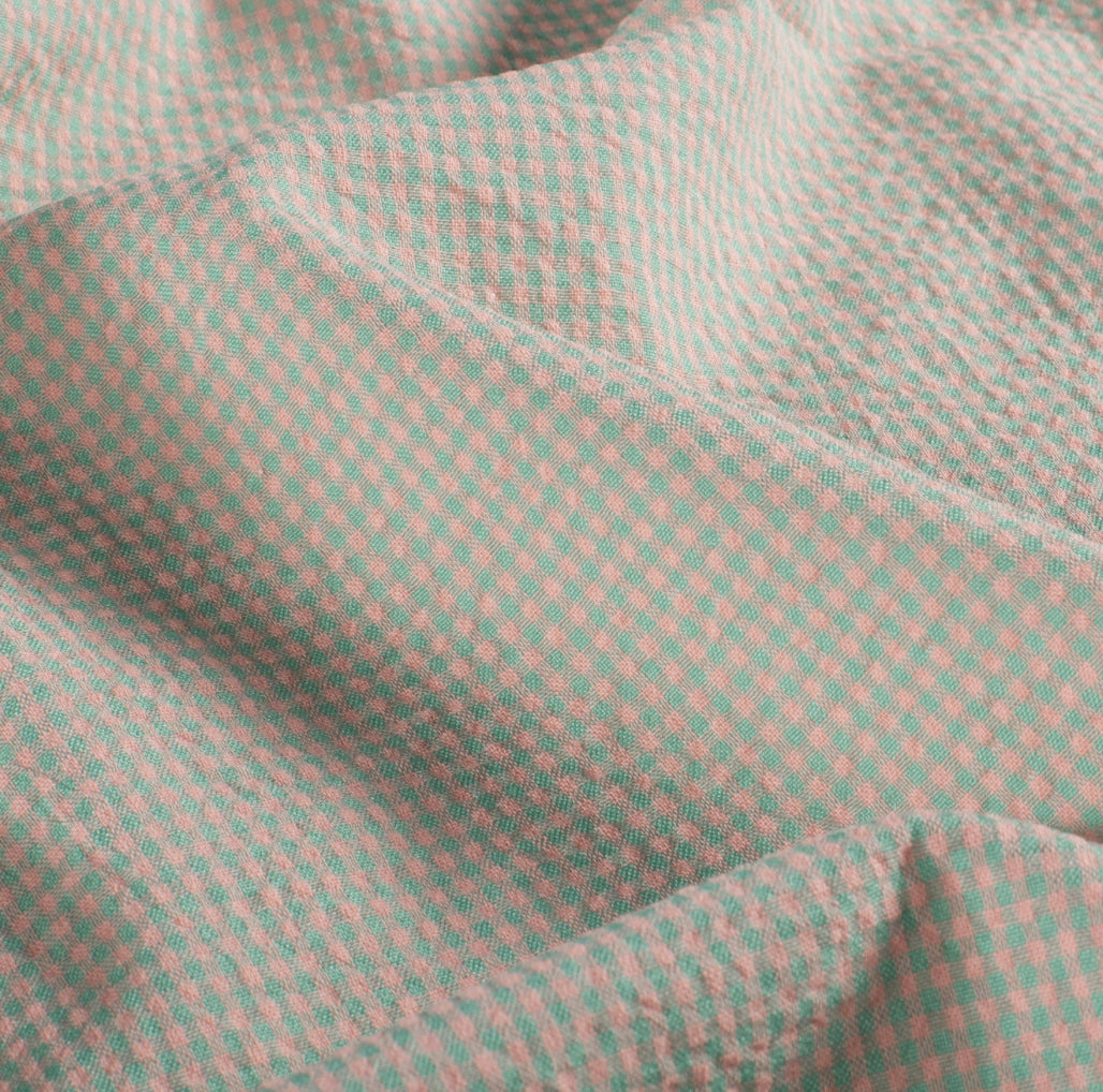 Gingham Seersucker - Green