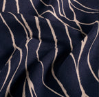 Abstract Viscose Twill - Navy Blue