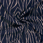Abstract Viscose Twill - Navy Blue