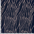 Abstract Viscose Twill - Navy Blue