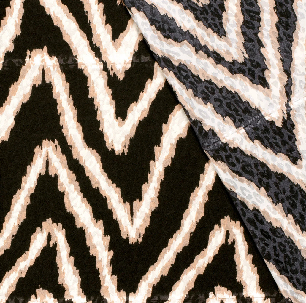 Satin Jaquard Zig Zag