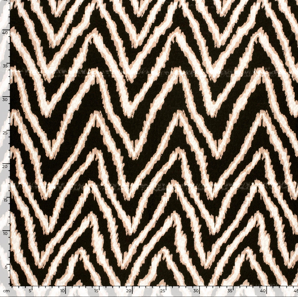 Satin Jaquard Zig Zag
