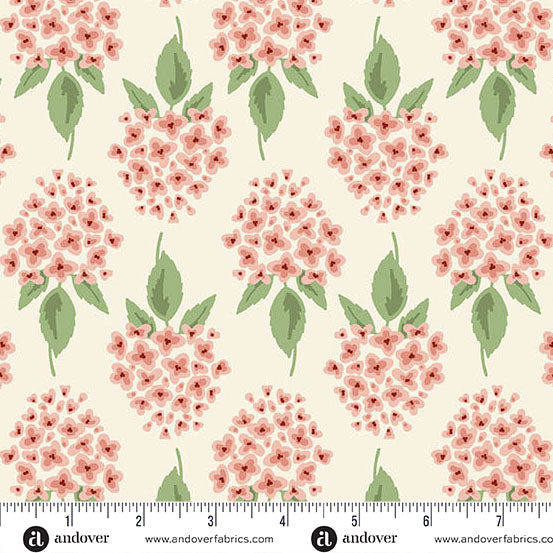 Hydrangea Azalea 1589E - Heartland By Judy Jarvi For Andover Fabrics
