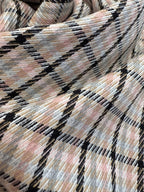 Designer Deadstock Woven Pink Check