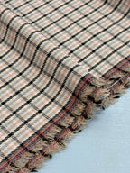 Designer Deadstock Woven Pink Check