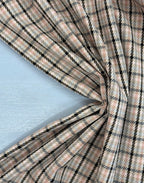 Designer Deadstock Woven Pink Check