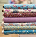 Luna Night Garden Teal 072-T By Makower UK