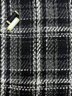 Light & Lush Black And White Check Tweed By Stof Of Denmark