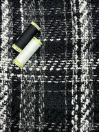Light & Lush Black And White Check Tweed By Stof Of Denmark