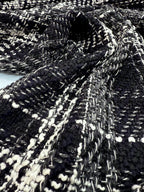 Light & Lush Black And White Check Tweed By Stof Of Denmark