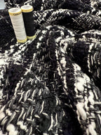 Light & Lush Black And White Check Tweed By Stof Of Denmark