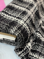 Light & Lush Black And White Check Tweed By Stof Of Denmark