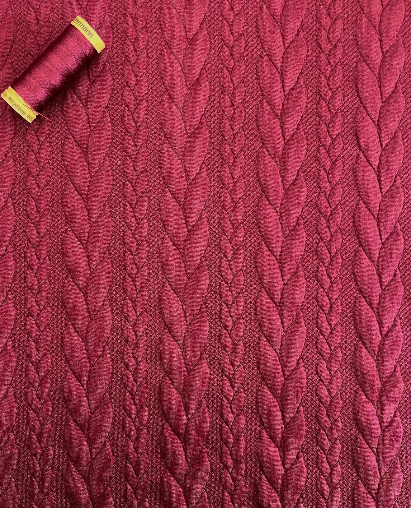 Burgundy Cable Knit