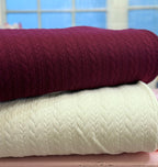 Burgundy Cable Knit