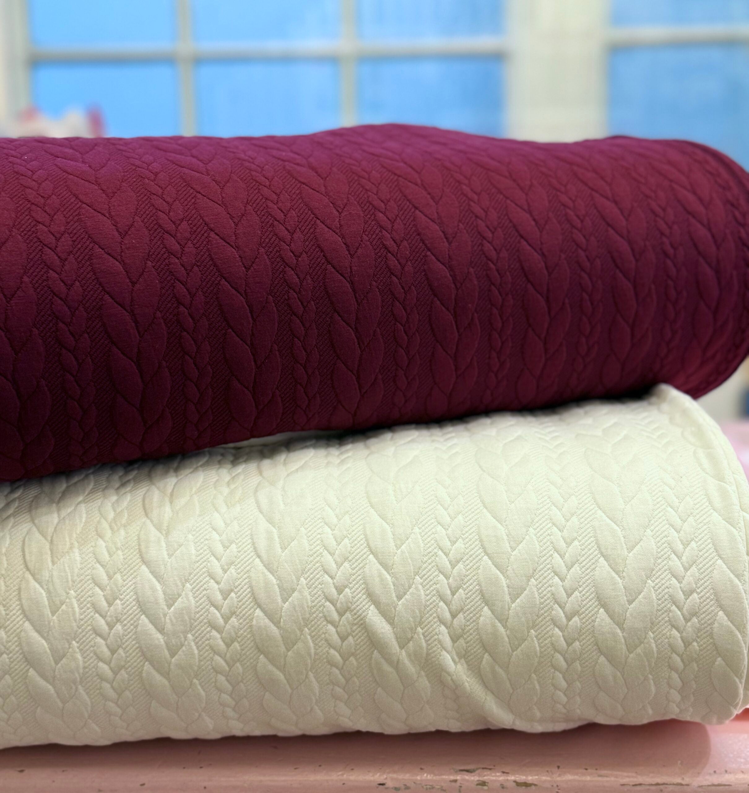 Burgundy Cable Knit