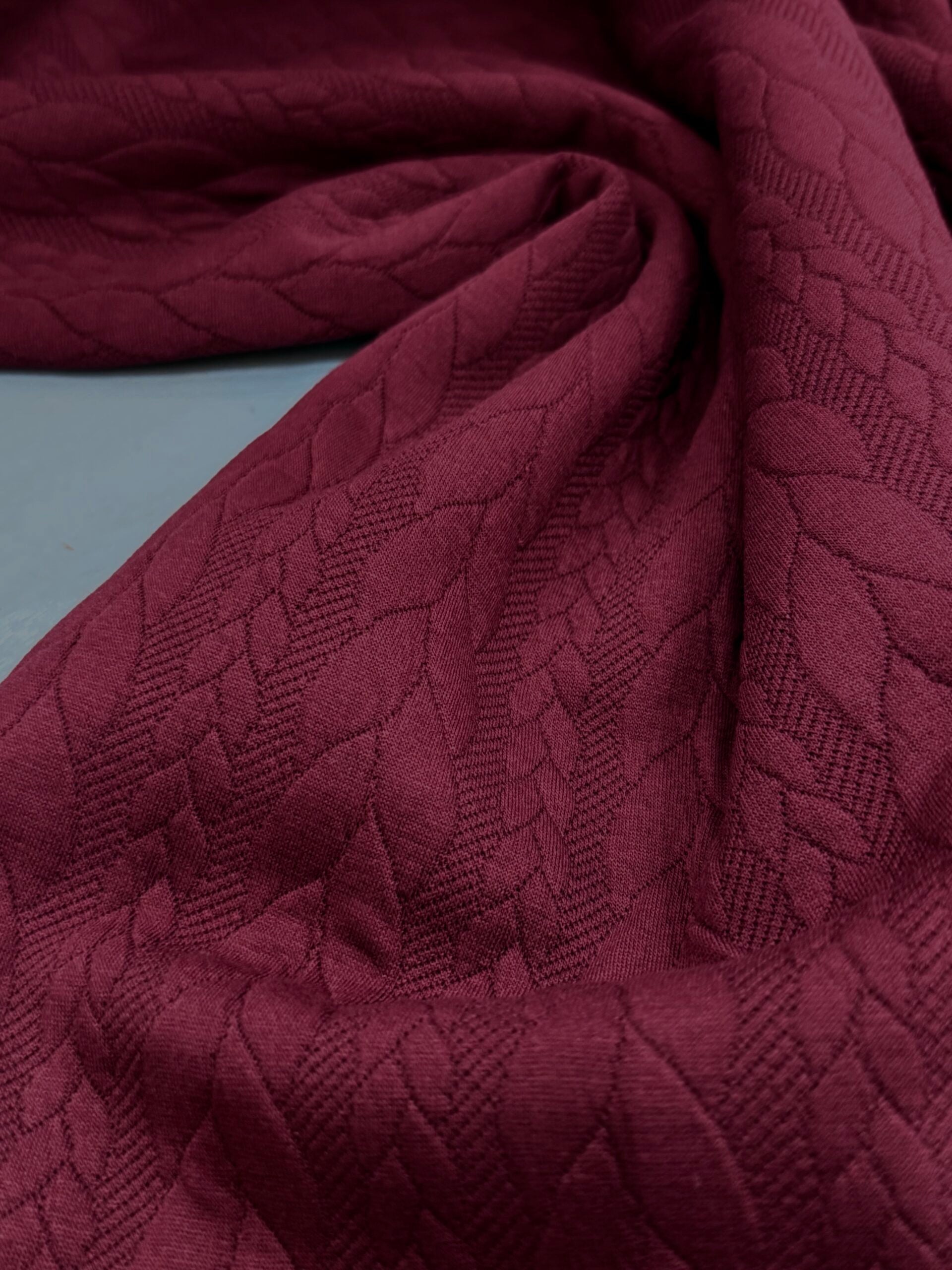 Burgundy Cable Knit