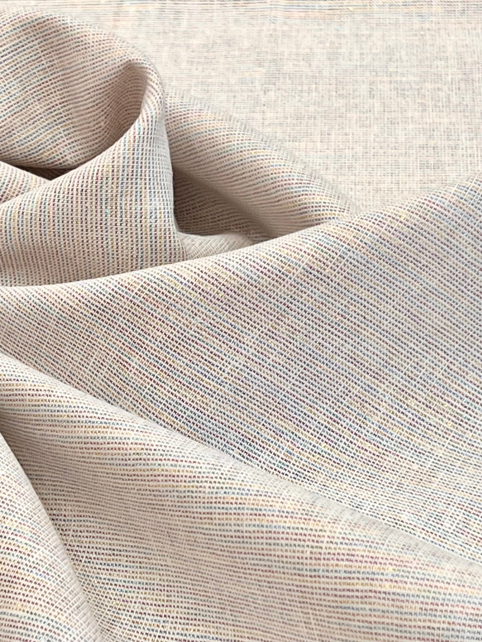 Robert Kaufman Essex Yarn Dyed Linen Metallic Sorbet