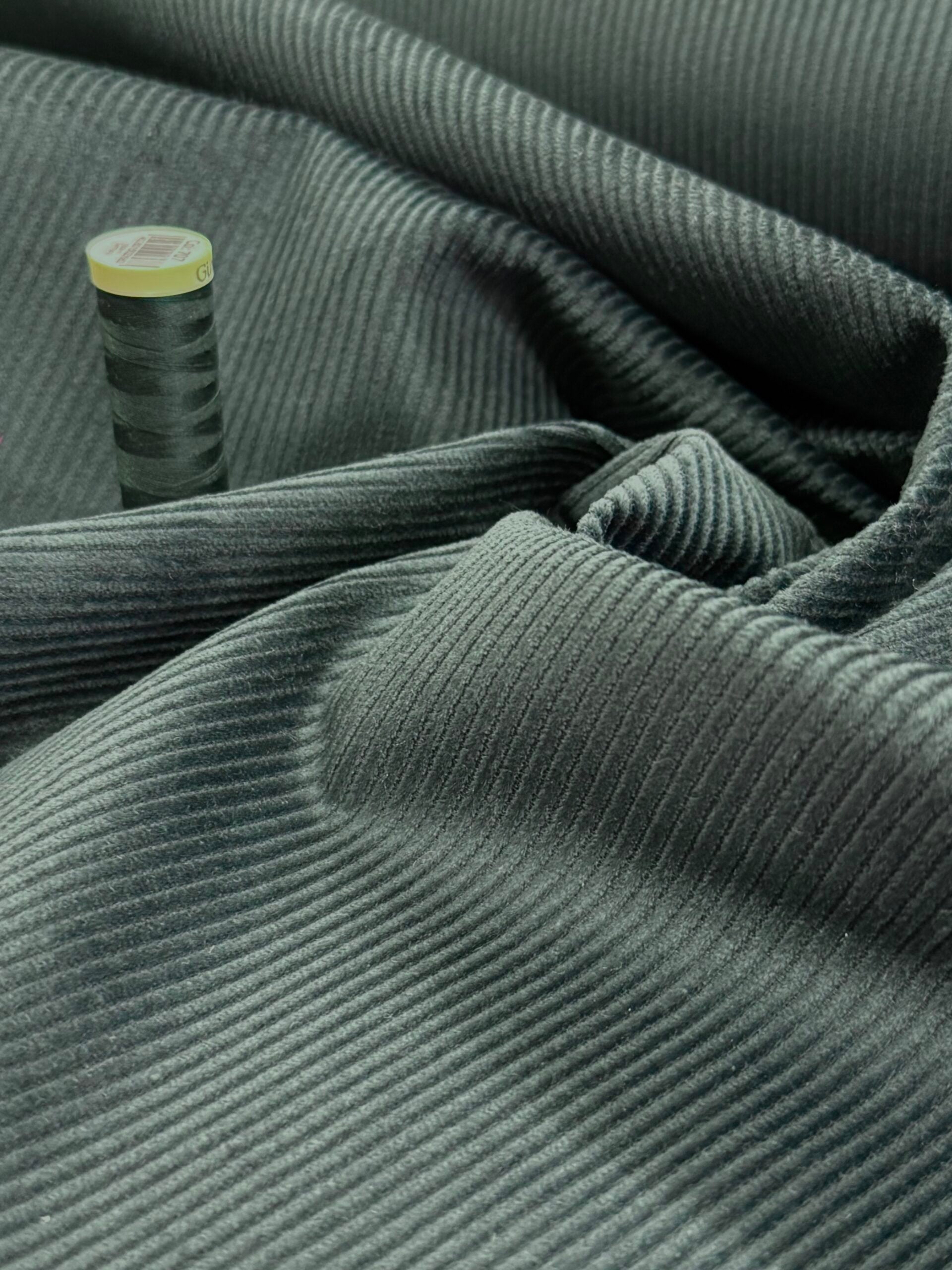 8 Wale Cotton Corduroy Bottle Green