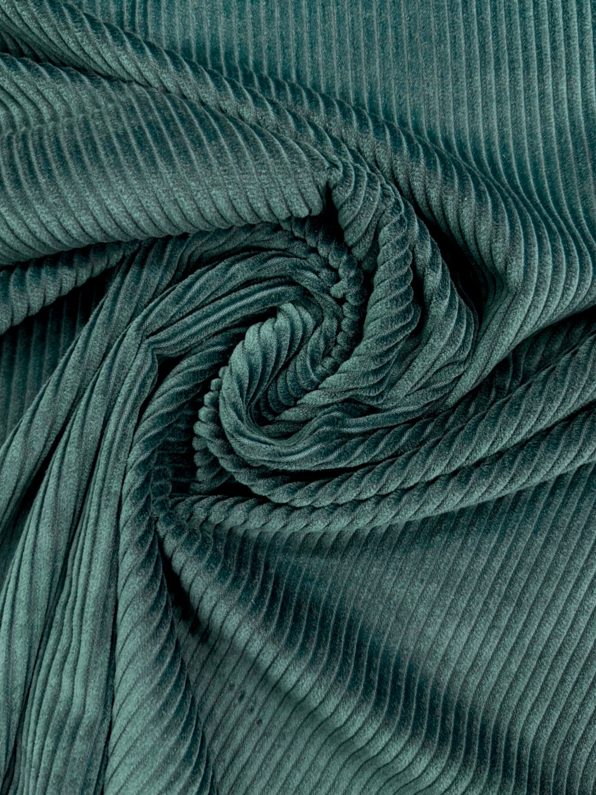 4.5 Wale Cotton Washed Jumbo Corduroy Jade Green