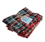 Red Printed Tartan Fat Quarter Bundle x4