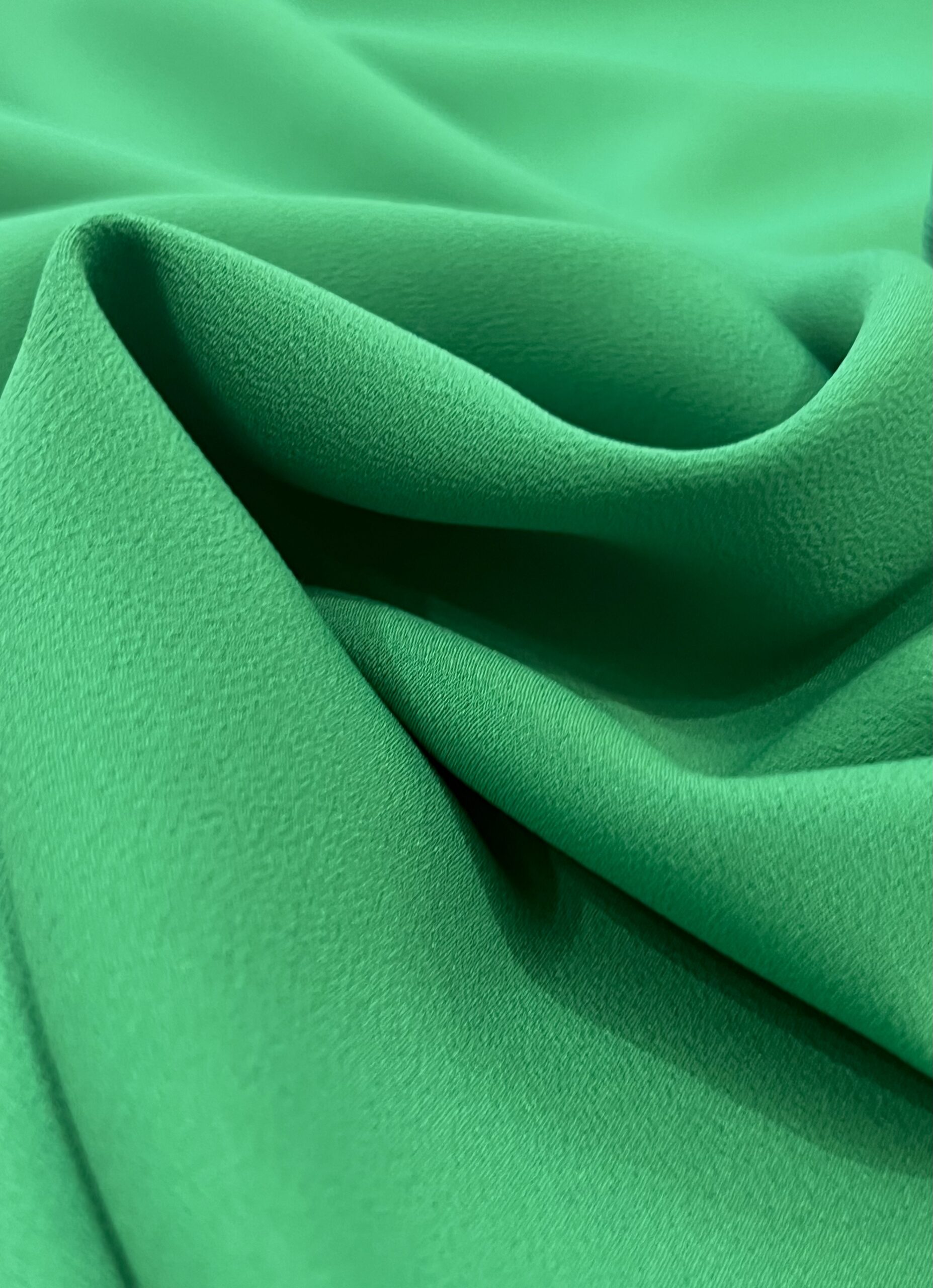 Emerald Acetate/Silk Blend Crepe