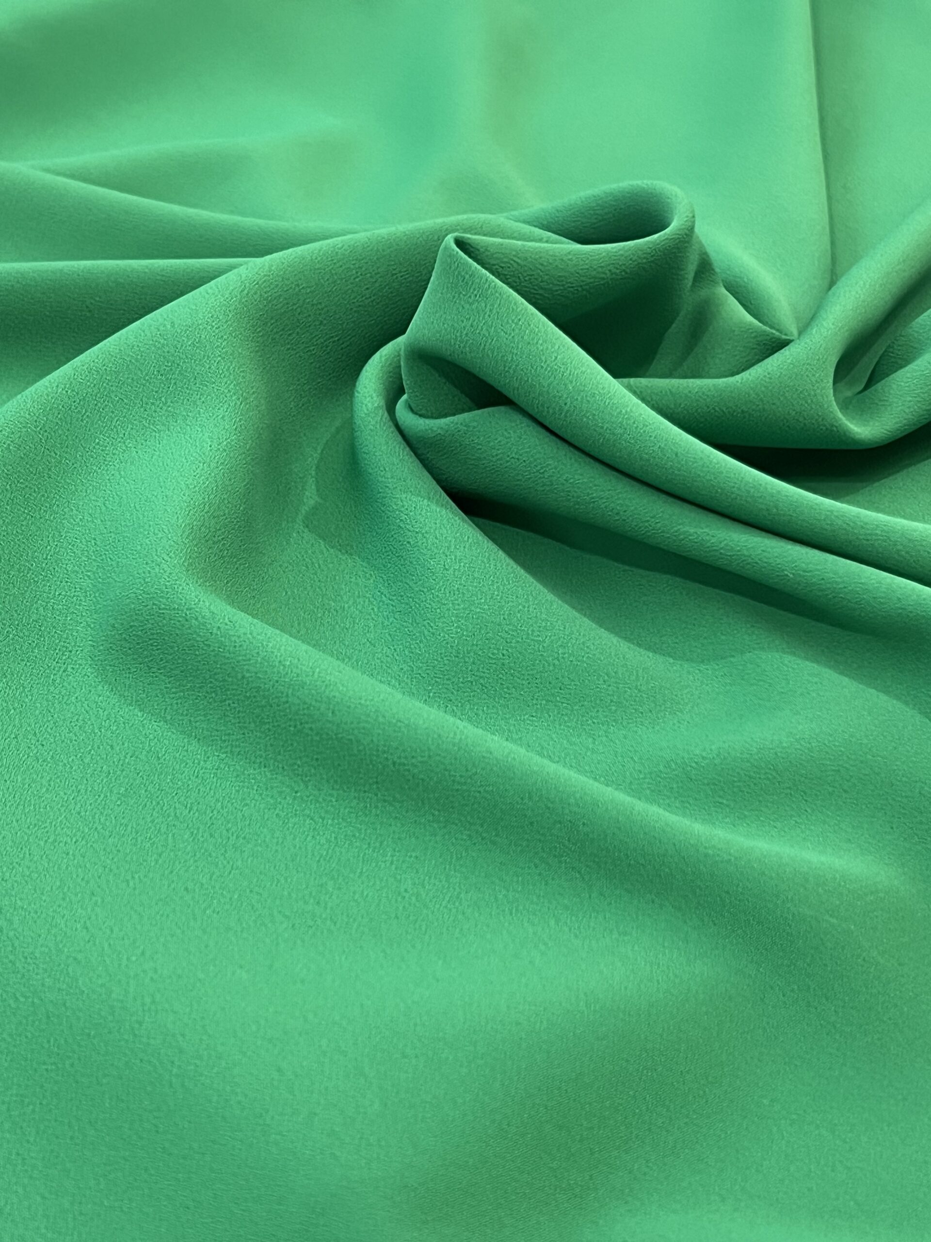 Emerald Acetate/Silk Blend Crepe