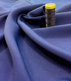 Ink Blue Acetate/Silk Blend Crepe