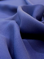 Ink Blue Acetate/Silk Blend Crepe