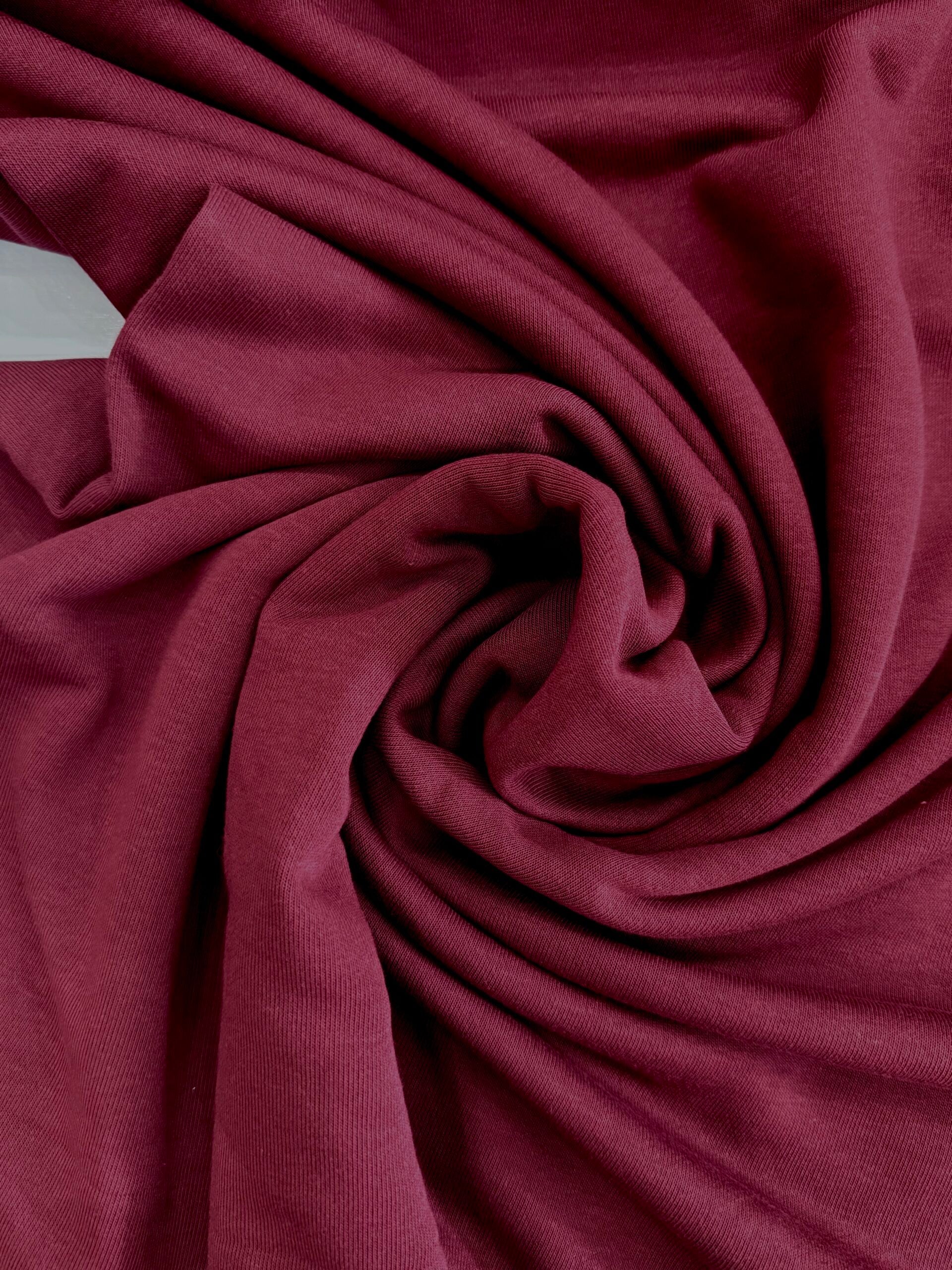 Claret Red French Terry