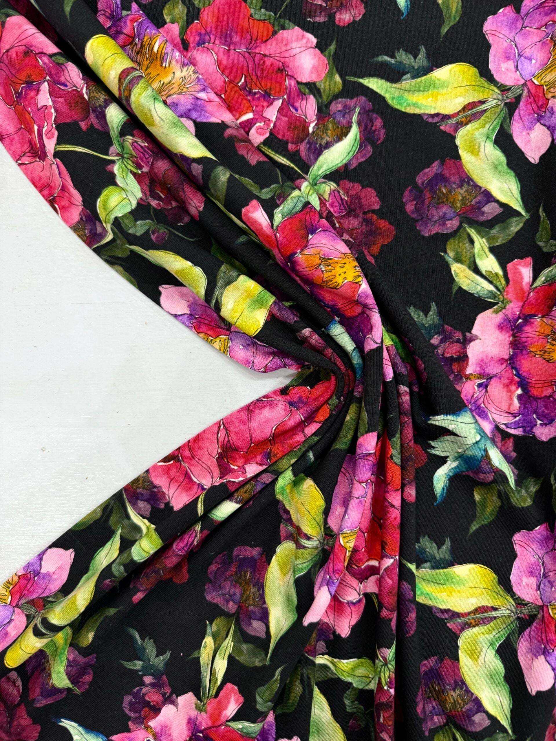 Peony Blossom Cotton Jersey By Stof Of Denmark