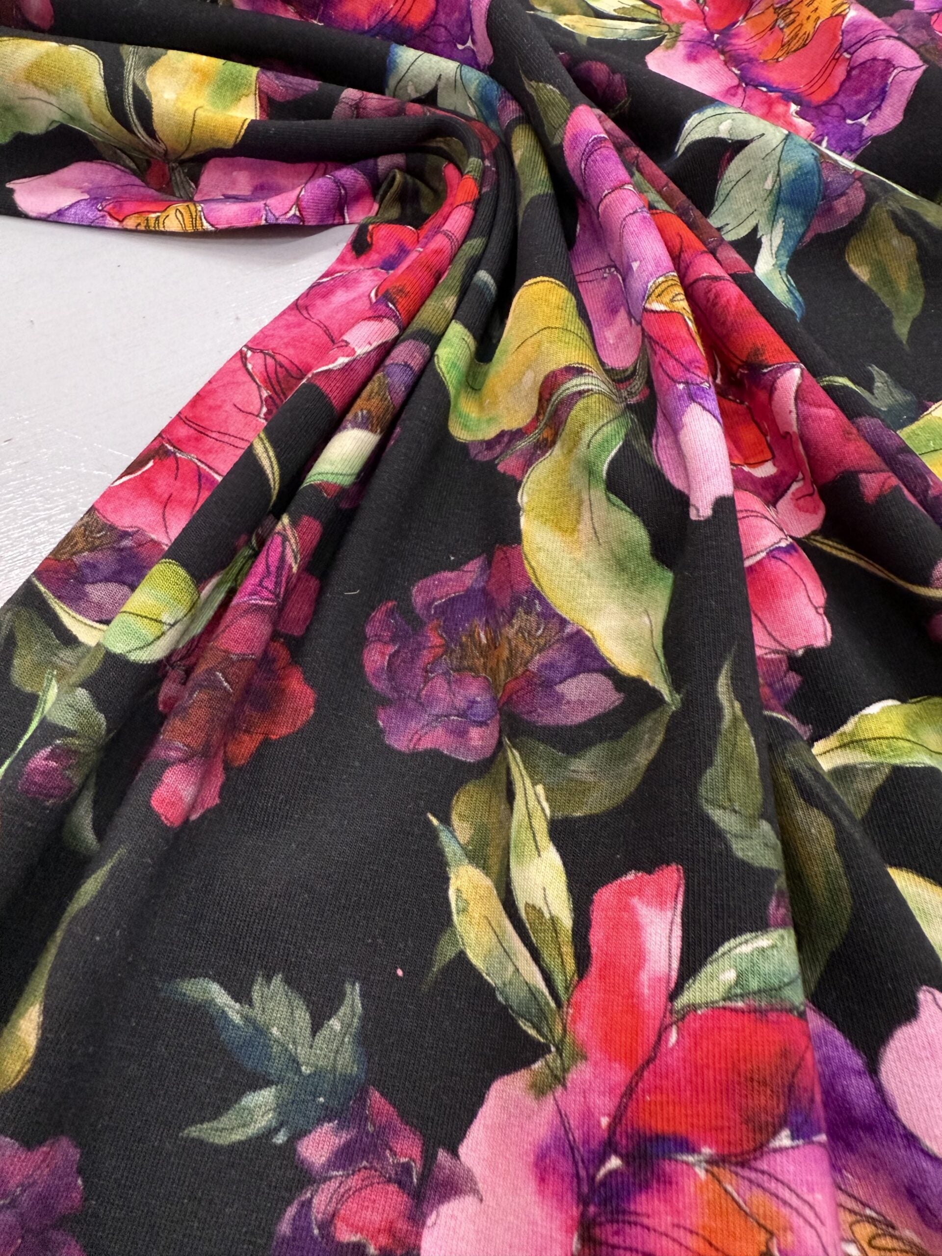 Peony Blossom Cotton Jersey By Stof Of Denmark