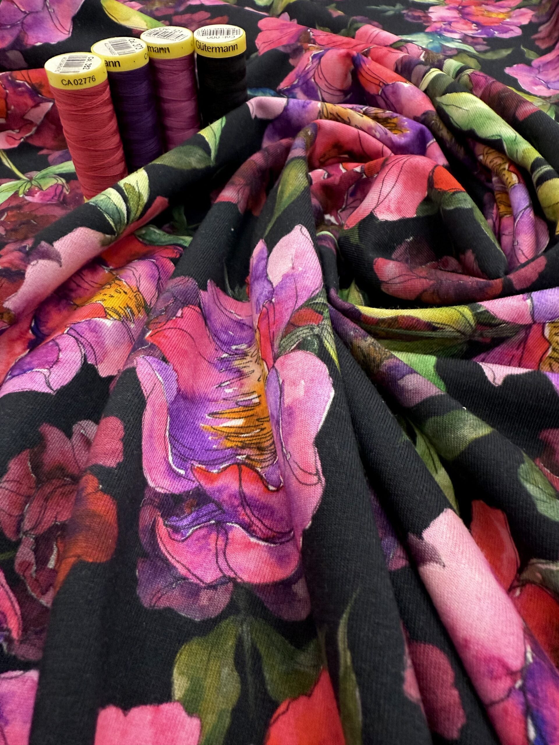 Peony Blossom Cotton Jersey By Stof Of Denmark