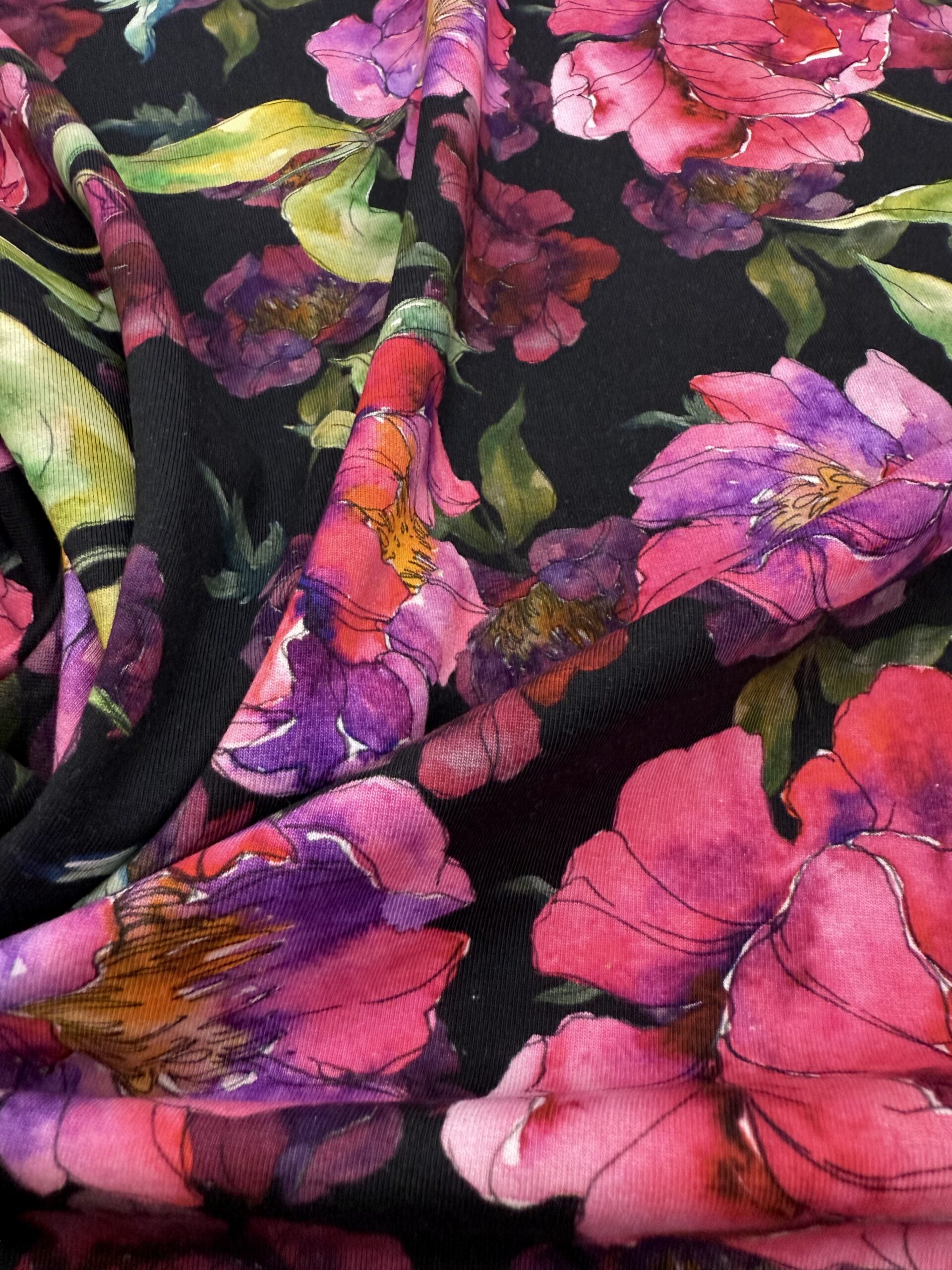 Peony Blossom Cotton Jersey By Stof Of Denmark
